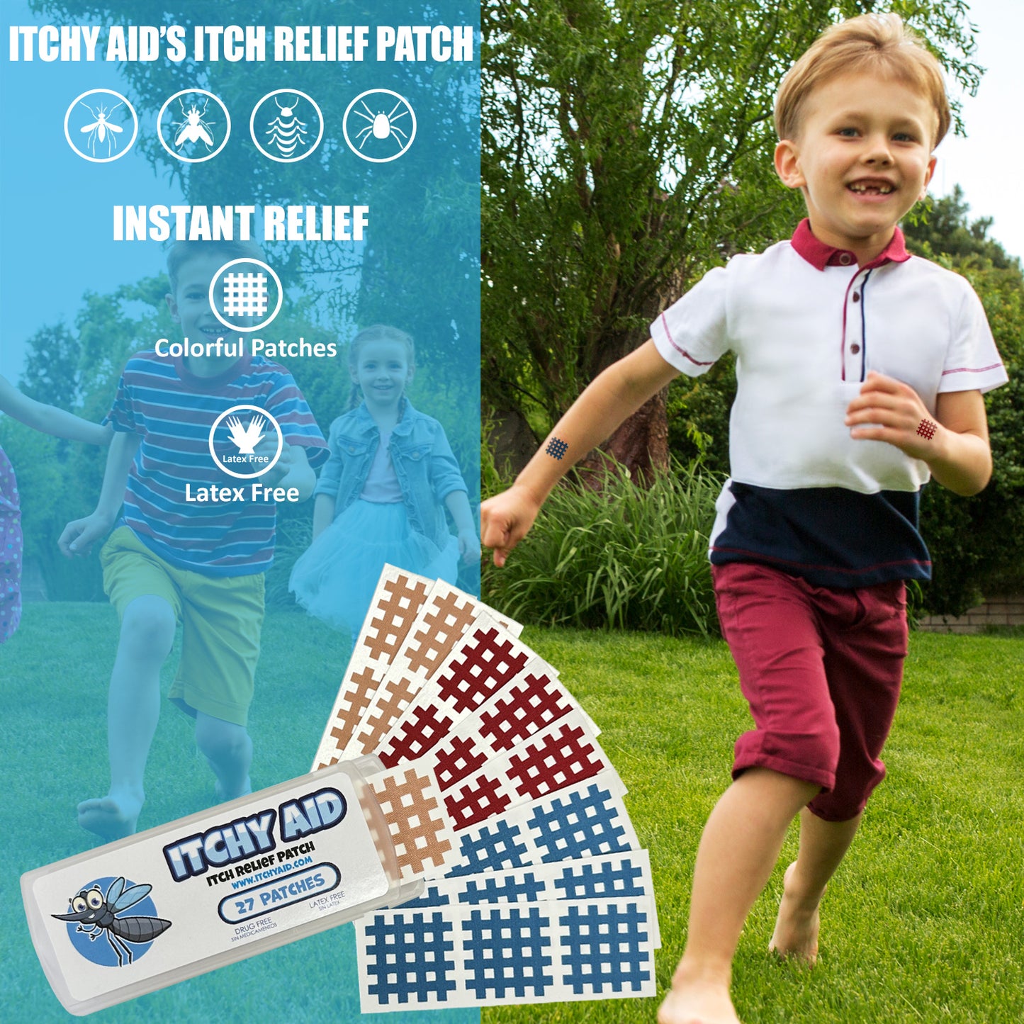 Itch Relief Patches - 27 Count (various colors)